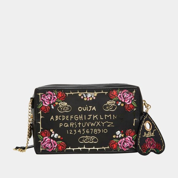 Betsey Johnson Kitsch Ouija Board Board Crossbody Bag Black BJ33470F New Sealed - Picture 4 of 10